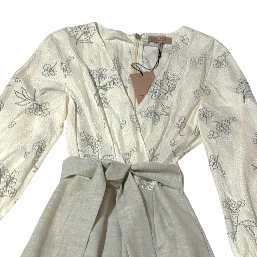 NWT Rebecca Taylor Long Sleeve Jumpsuit - Sz 6 - Spring Wedding Cocktail Party - Picture 6 of 11